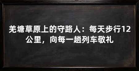 羌塘草原上的守路人:每天步行12公里,向每一趟列车敬礼