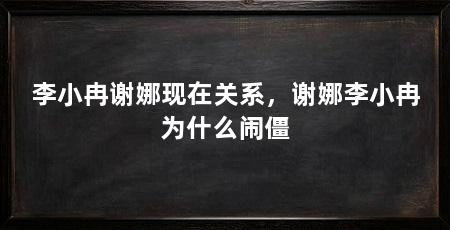 李小冉谢娜现在关系，谢娜李小冉为什么闹僵