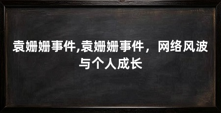 袁姗姗事件,袁姗姗事件，网络风波与个人成长