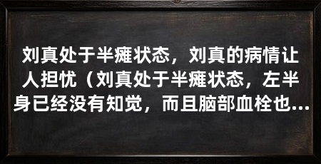 刘真处于半瘫状态，刘真的病情让人担忧（刘真处于半瘫状态，左半身已经没有知觉，而且脑部血栓也在不断恶化