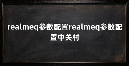 realmeq参数配置realmeq参数配置中关村