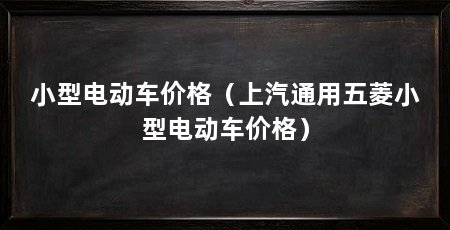 小型电动车价格（上汽通用五菱小型电动车价格）