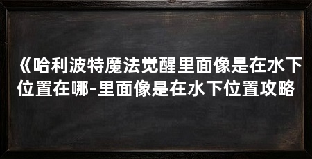 《哈利波特魔法觉醒里面像是在水下位置在哪-里面像是在水下位置攻略