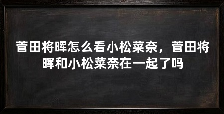 菅田将晖怎么看小松菜奈，菅田将晖和小松菜奈在一起了吗