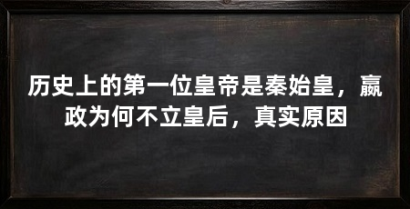 历史上的第一位皇帝是秦始皇,嬴政为何不立皇后,真实原因