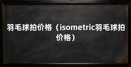 羽毛球拍价格（isometric羽毛球拍价格）
