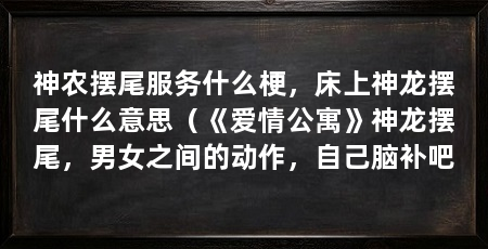 神农摆尾服务什么梗，床上神龙摆尾什么意思（《爱情公寓》神龙摆尾，男女之间的动作，自己脑补吧
