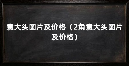 袁大头图片及价格(2角袁大头图片及价格)