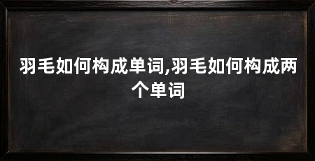羽毛如何构成单词,羽毛如何构成两个单词