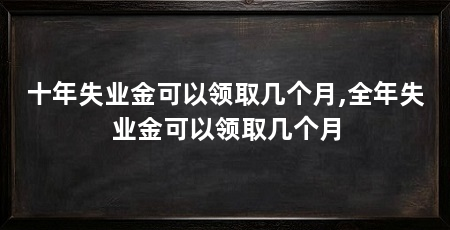 十年失业金可以领取几个月,全年失业金可以领取几个月