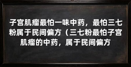 子宫肌瘤最怕一味中药,最怕三七粉属于民间偏方(三七粉最怕子宫肌瘤的中药,属于民间偏方