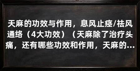 天麻的功效与作用，息风止痉/祛风通络（4大功效）（天麻除了治疗头痛，还有哪些功效和作用，天麻的功效与作用