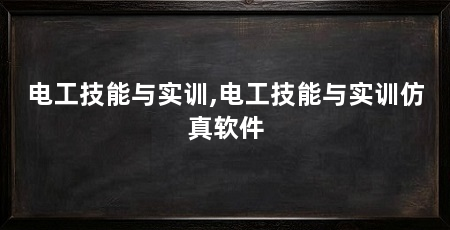 电工技能与实训,电工技能与实训仿真软件