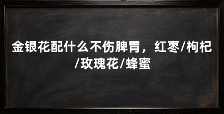 金银花配什么不伤脾胃,红枣/枸杞/玫瑰花/蜂蜜