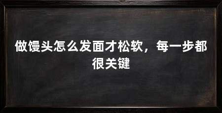 做馒头怎么发面才松软,每一步都很关键
