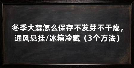 冬季大蒜怎么保存不发芽不干瘪，通风悬挂/冰箱冷藏（3个方法）