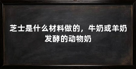 芝士是什么材料做的,牛奶或羊奶发酵的动物奶