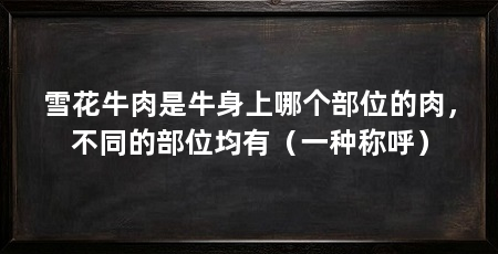 雪花牛肉是牛身上哪个部位的肉，不同的部位均有（一种称呼）