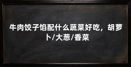 牛肉饺子馅配什么蔬菜好吃,胡萝卜/大葱/香菜