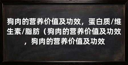 狗肉的营养价值及功效，蛋白质/维生素/脂肪（狗肉的营养价值及功效，狗肉的营养价值及功效