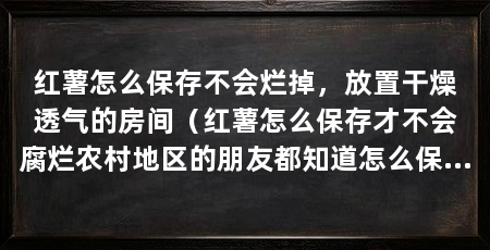 红薯怎么保存不会烂掉,放置干燥透气的房间(红薯怎么保存才不会腐烂农村地区的朋友都知道怎么保存