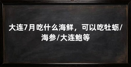 大连7月吃什么海鲜,可以吃牡蛎/海参/大连鲍等
