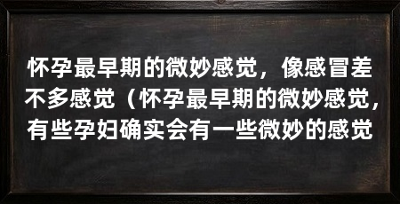 怀孕最早期的微妙感觉，像感冒差不多感觉（怀孕最早期的微妙感觉，有些孕妇确实会有一些微妙的感觉