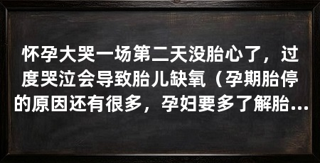 怀孕大哭一场第二天没胎心了,过度哭泣会导致胎儿缺氧(孕期胎停的原因还有很多,孕妇要多了解胎停,以便及时预防