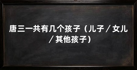 唐三一共有几个孩子（儿子／女儿／其他孩子）