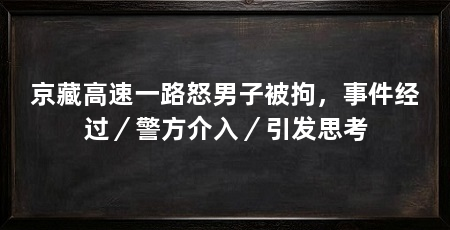 京藏高速一路怒男子被拘,事件经过/警方介入/引发思考