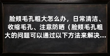 脸颊毛孔粗大怎么办,日常清洁、收缩毛孔、注意防晒(脸颊毛孔粗大的问题可以通过以下方法来解决以下方法