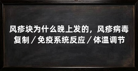 风疹块为什么晚上发的，风疹病毒复制／免疫系统反应／体温调节