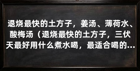 退烧最快的土方子，姜汤、薄荷水、酸梅汤（退烧最快的土方子，三伏天最好用什么煮水喝，最适合喝的水应该是绿豆海带糖水