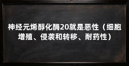 神经元烯醇化酶20就是恶性（细胞增殖、侵袭和转移、耐药性）