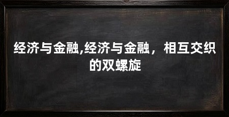 经济与金融,经济与金融,相互交织的双螺旋