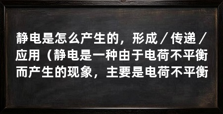 静电是怎么产生的，形成／传递／应用（静电是一种由于电荷不平衡而产生的现象，主要是电荷不平衡