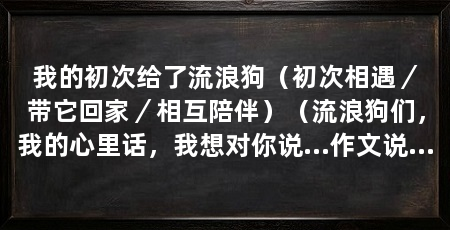 我的初次给了流浪狗(初次相遇/带它回家/相互陪伴)(流浪狗们,我的心里话,我想对你说…作文说…