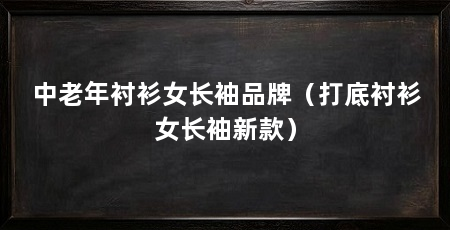 中老年衬衫女长袖品牌(打底衬衫女长袖新款)