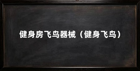 健身房飞鸟器械(健身飞鸟)