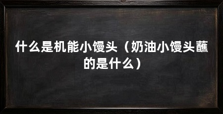 什么是机能小馒头（奶油小馒头蘸的是什么）