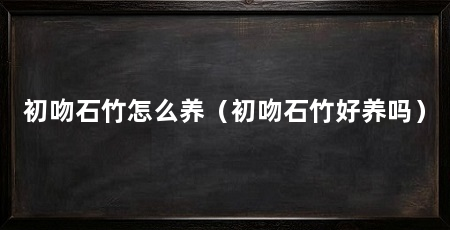 初吻石竹怎么养（初吻石竹好养吗）