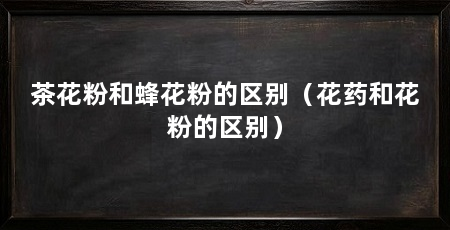 茶花粉和蜂花粉的区别(花药和花粉的区别)