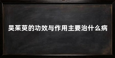 吴茱萸的功效与作用主要治什么病