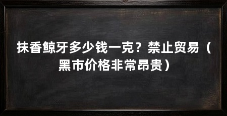 抹香鲸牙多少钱一克？禁止贸易（黑市价格非常昂贵）