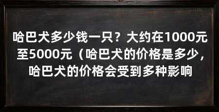 哈巴犬多少钱一只？大约在1000元至5000元（哈巴犬的价格是多少，哈巴犬的价格会受到多种影响