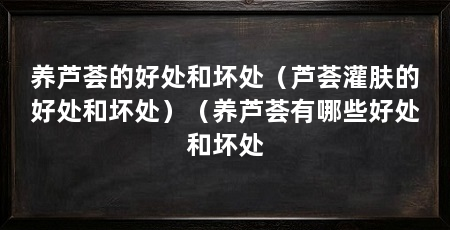 养芦荟的好处和坏处(芦荟灌肤的好处和坏处)(养芦荟有哪些好处和坏处