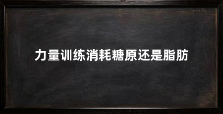 力量训练消耗糖原还是脂肪