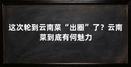 这次轮到云南菜“出圈”了？云南菜到底有何魅力