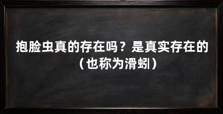 抱脸虫真的存在吗?是真实存在的(也称为滑蚓)