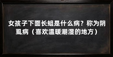 女孩子下面长蛆是什么病?称为阴虱病(喜欢温暖潮湿的地方)